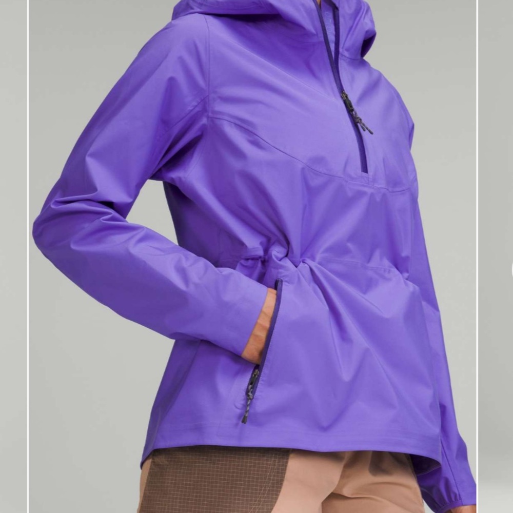Lululemon Waterproof Hiking Half-Zip Pullover Light Electric Indigo - Picture 3 of 12